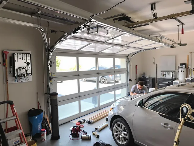Garage door noise reduction service by Delray Beach Garage Door Repair in Delray Beach