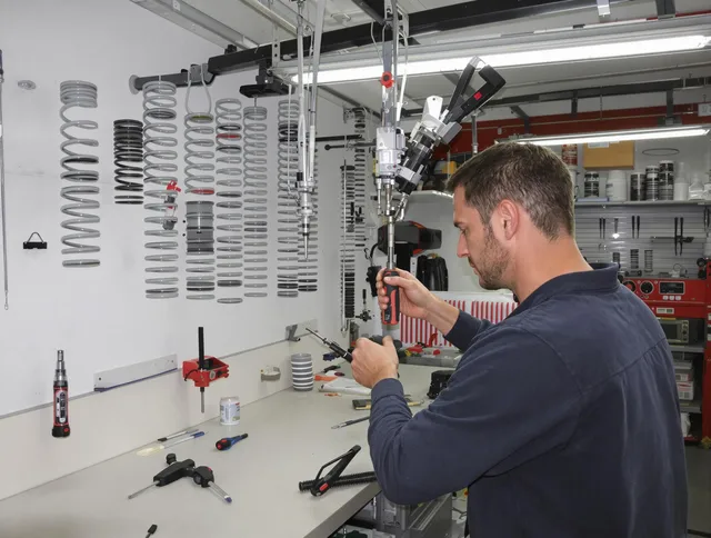 Delray Beach Garage Door Repair safety certified technician performing precision spring replacement in Delray Beach