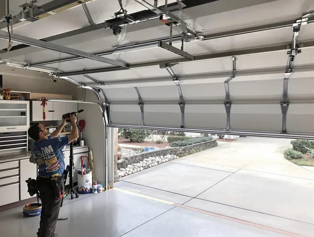 Garage door track repair service by Delray Beach Garage Door Repair in Delray Beach